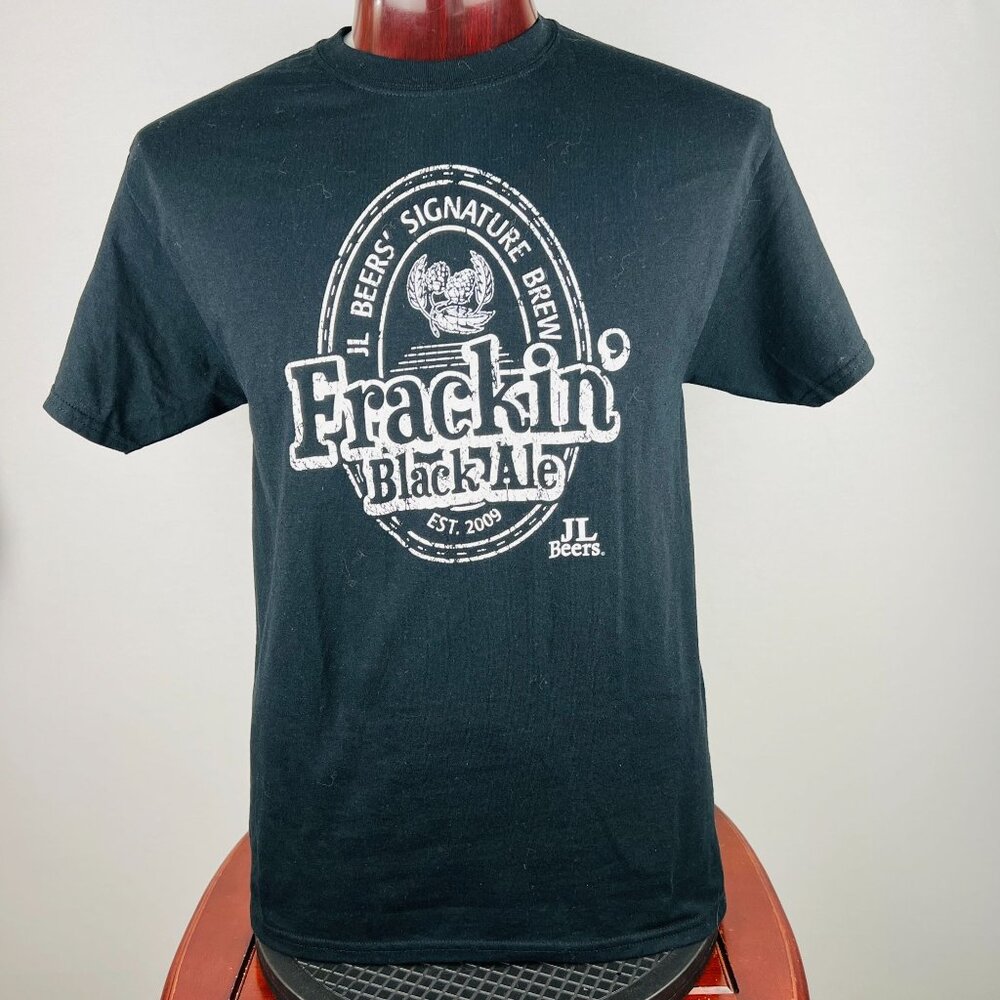 Frackin' Black Ale JL Beers Signature Brew Beer Large T-Shirt Shirt